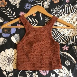UO Burnt Orange Cropped Tank